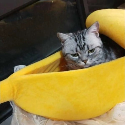Cama Banana para Cães e Gatos - Fácil de Lavar